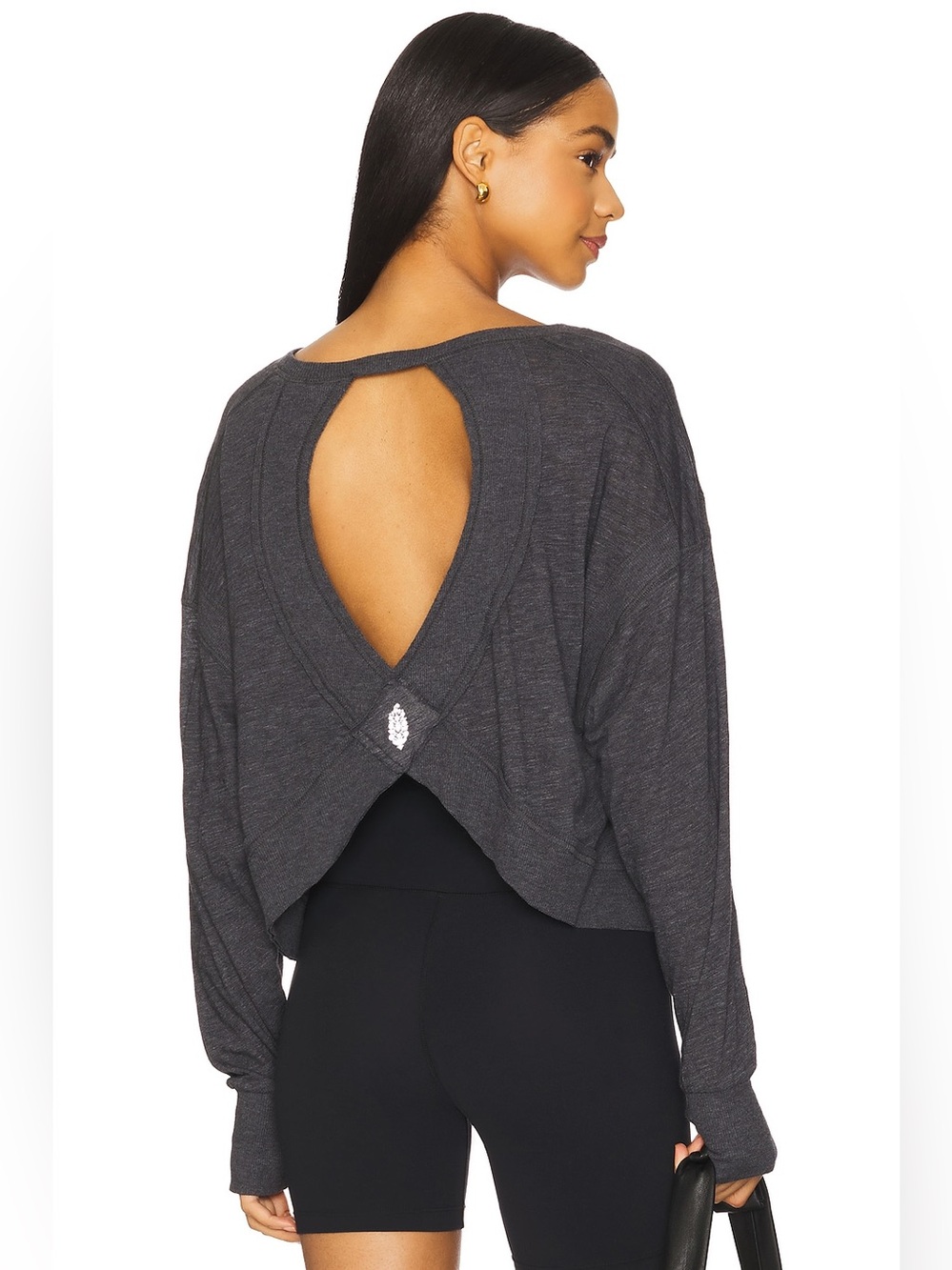 NWT Free People My Time Layer in Color: Black